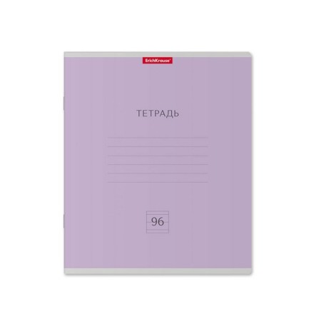 A notebook of 96 sheets in a ruler, Erichkrause "Classic", cover coated a cardboard, an offset unit, whiteness 100%, mix-6