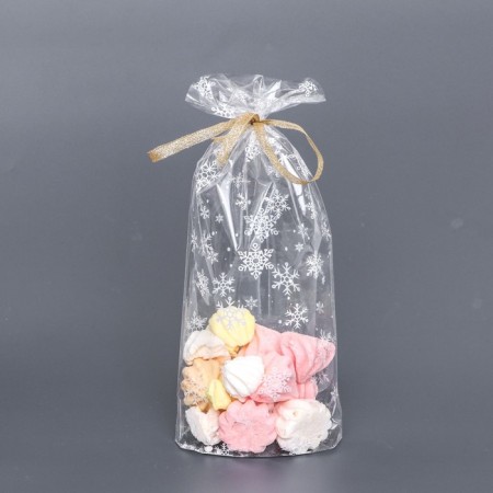 Packing beep, with a bottom fold, "snow" 15*30 cm-1