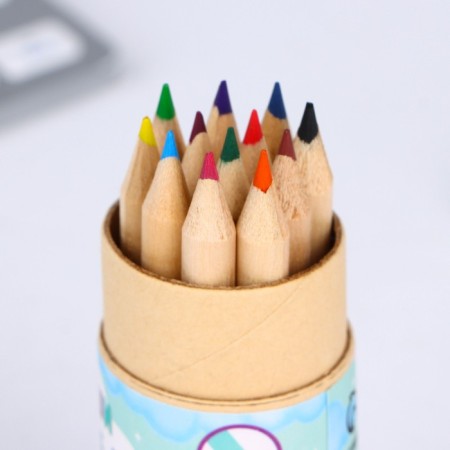 A set of colored pencils Mini in the Cat tube, 12 pcs, with a grinder-4