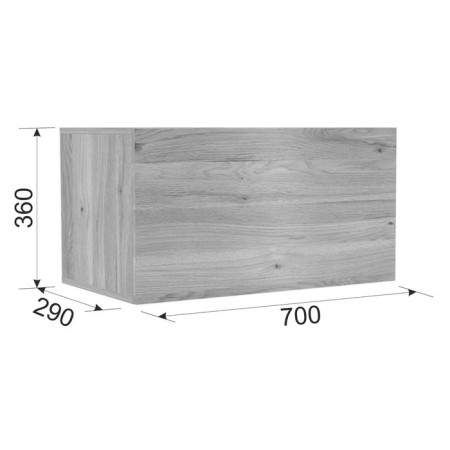 Cabinet “Like 40.01”, 700 × 290 × 360 mm, Oak color Maria-2