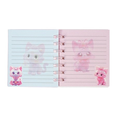 Notebook Gift Book on the crest 80l, line, color block, PVC Cat cover 3D (10x10.5cm) 10539-5