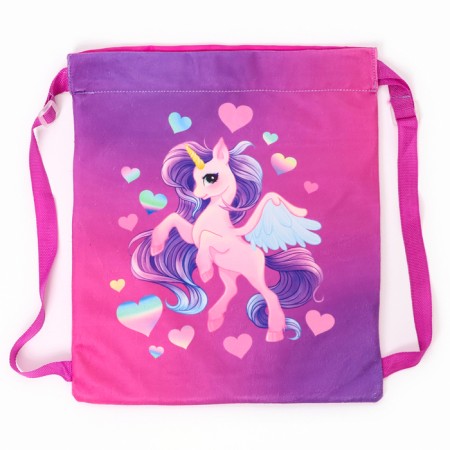 Children's Bag "Unicorn", 35 × 30 cm, purple color-1