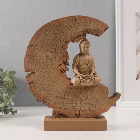Souvenir Polystone "Buddha - Mudra Dhyan - Meditation in the context of the tree" 6.5x27x27 cm