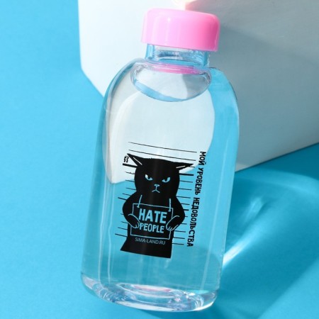 Water bottle "My level of discontent", 700 ml, mix-3