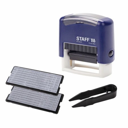 Corpusteum stamp Staff Printer 8052, 48 x 18 mm, 4 lines, 1 cash desk, blue-5