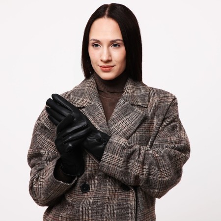 Gloves are female, dimensionless, without insulation, black color-3