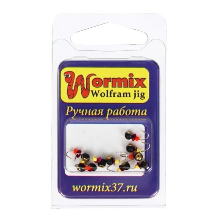 Mormyshka fraction with a golden crown, weight 0.3 g, size 3-1