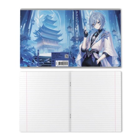 Subject notebook, 48 sheets, ruler, Russian language, Erichkrause "Manga", cardboard cover of Twin-lax, block offset 100%, information block-7