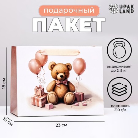 Laminated horizontal "Bear" laminate, 23 x 18 x 10 cm