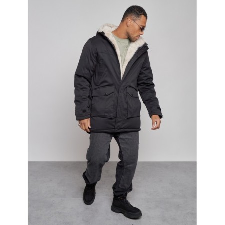 Winter male park, size 56, black color-7