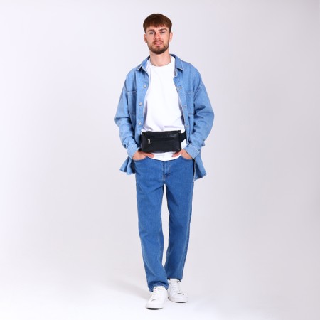 Board belt on a zipper, 3 outer pockets, black color-8