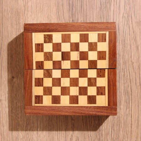 Board game 2V1 (chess + backgammon) 15.5x15x5 cm, tree shisham-9