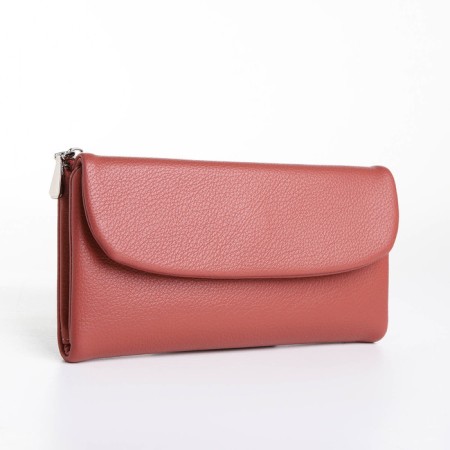 Women's wallet on magnet, pink color