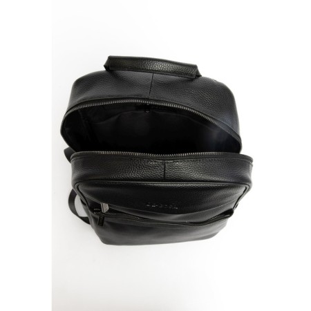 Male backpack, genuine leather, de-gosa black, 28x14x35 cm-4