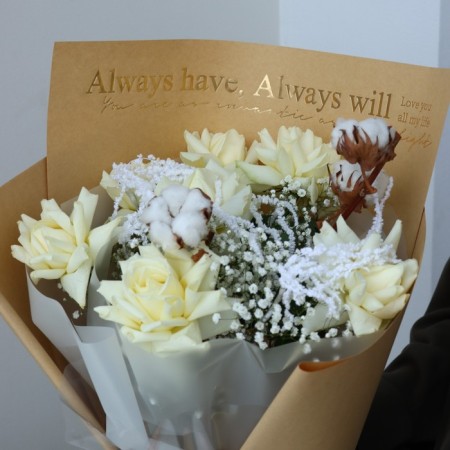 Package paper. Craft with embossing "Always", 51 x 57 cm-8