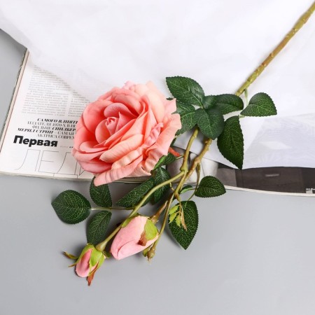 Artificial flowers "rose decay" 66 cm, light pink