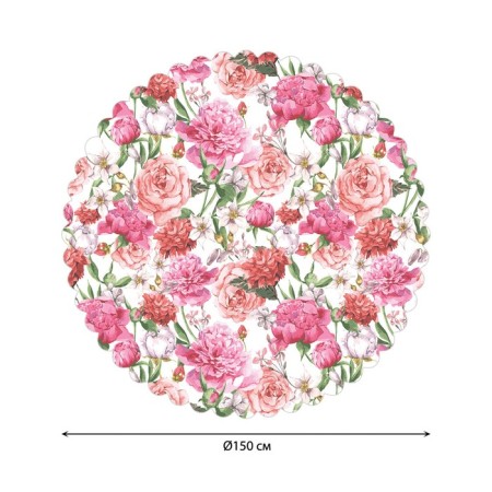 The tablecloth “warm shades of roses”, round, Saten, d = 150 cm-1