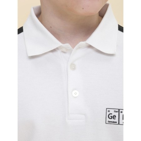 Polo for a boy with a long sleeve Pelican, height 128 cm, milk color-4