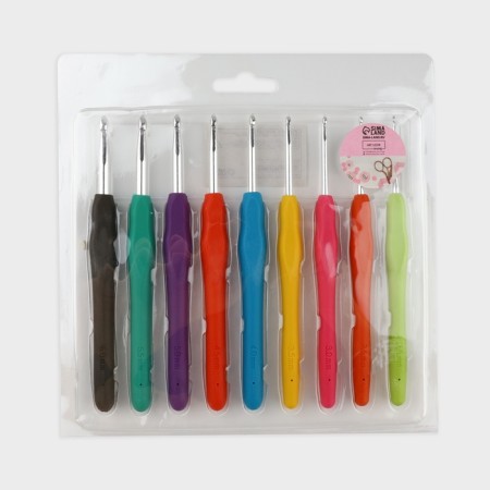 A set of hooks for knitting, d = 2-6 mm, 14 cm, 9 pcs, color colorful-5
