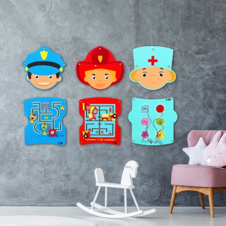 Bizibor from the components of the "Professi" on the wall 3 pcs., 58 × 107 cm