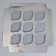 Capcake box, confectionery packaging with a window, 9 cells "Stars", 25 x 25 x 10 cm