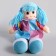 Soft toy "Doll", in a leather sundress, Mix color