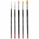 Set of brushes, synthetics, 5 pieces, Brauberg (round, No. 1, 2, 5, flat No. 5, 8), blister