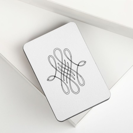 Magnetic needle "Ornament No. 1", 8 × 5.5 cm, beige color-1