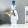Souvenir Polystone stand "White bear in the cylinder and tie" D = 26 cm 70x37x40 cm
