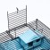 Mini cell for rodents "Pijon" No. 1, equipped, 27 x 15 x 13 cm, turquoise
