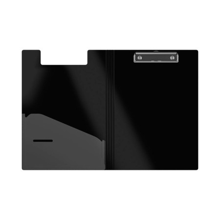 A4, 1.3 mm clamp folder, erichkrause megapolis, plastic, black¶-1