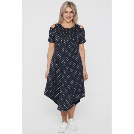 Women's dress, size 58, dark blue color