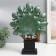 Polystone souvenir "Peacock with a green tail with heart feathers, sapphire" 25.5x9x33 cm