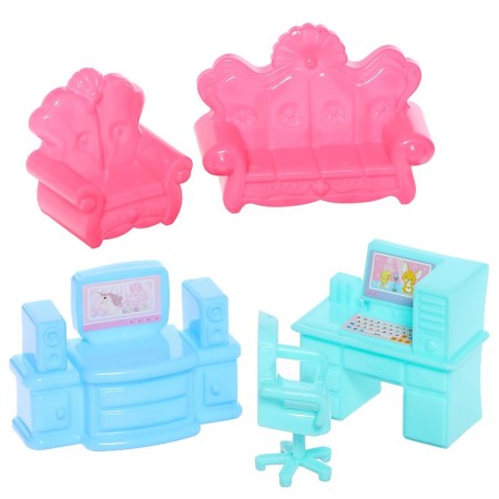 Plastic house for dolls "Family" with figures and accessories, light, sound-6