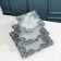 Vase for fruit "Lace", 3 tiers, black and white