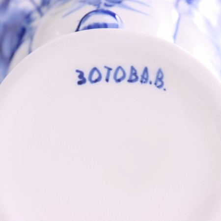 Vase "Lily", 18 x 14 cm, Gzhel-3