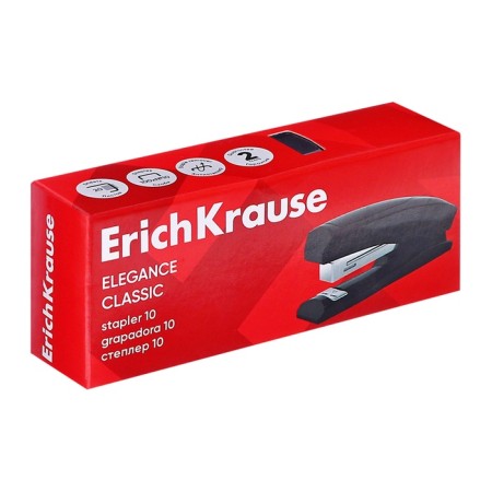 Stapler Erichkrause Elegance No. 10, up to 20 sheets, built -in anti -stepler, black-11