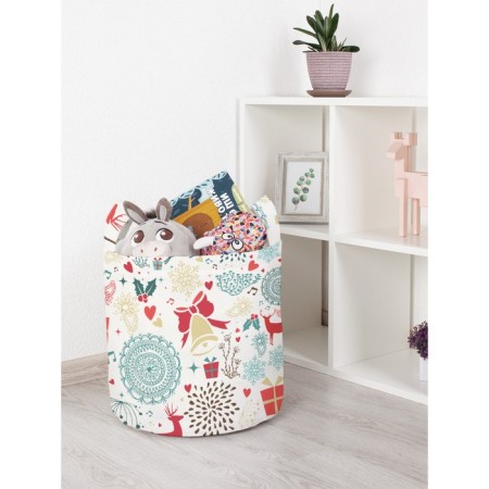 Basket for toys "New Year's deer, size 35x35 cm