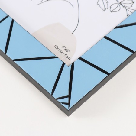 Photo frame plastic 10x15 cm "Chaos. Direct lines" Blue 18.3x13.5 cm-2