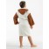 Terry robe for a boy, height 158-164 cm, milk color