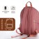 Young backpack from textiles on lightning, 4 pockets, pink color