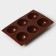 The form for baking is the “figure. Hemisphere ”, silicone, 27 × 18 × 3.5 cm, 6 cells (7x7x3.5 cm), color mix