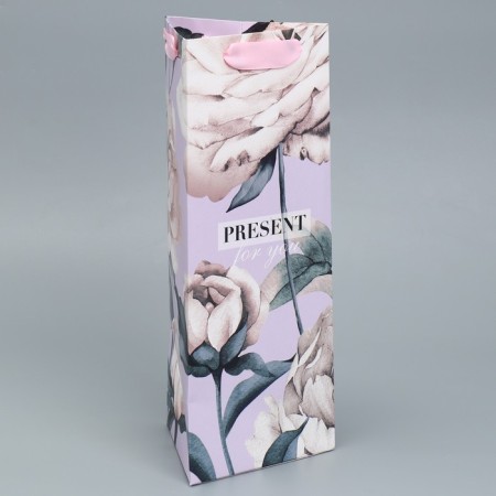 Gift package for a bottle, packaging, "tenderness", 13 x 32 x 11.3 cm-1