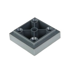 Square support, h = 20 mm, matte chromium color