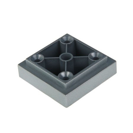 Square support, h = 20 mm, matte chromium color