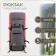 Tourist backpack, TAIF, 70 l, cord department, external pocket, 2 side pockets, gray/red color