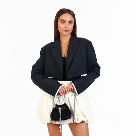 Female bag on a puff, black color-12