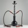 Hookah 65 cm, 2 tubes, black carved sausage, 60 x 14.5 cm