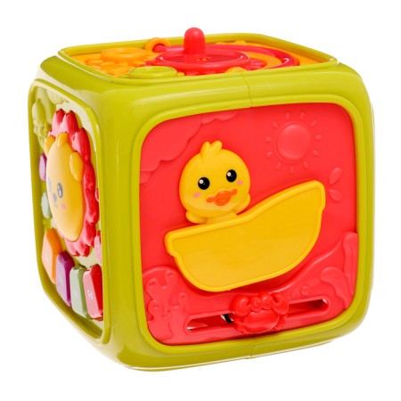 Developing toy "smart cube", 3 in 1: ionic, sorter, bisikub, sound-3