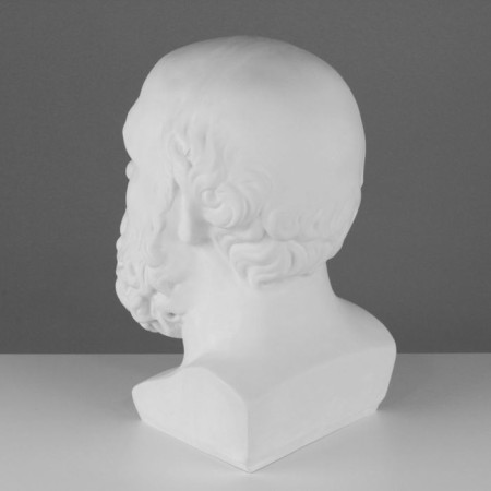 Gypsum figure Socrates head, 20 x 20 x 38.5 cm-2